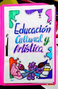 Carátula de Educación Cultural y Artística (ECA), modelo 4