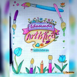 Carátula de Educación Cultural y Artística (ECA), modelo 1