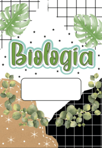 Carátula de Biología para imprimir, modelo 3