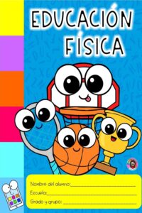 Carátula de Educación Física para imprimir, modelo 17