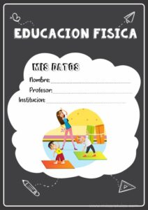 Carátula de Educación Física para imprimir, modelo 18