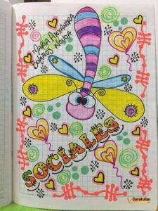 Carátulas de Estudios Sociales: 85 diseños para imprimir 73 Carátula de Estudios Sociales para Niñas (4)