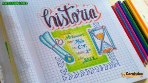 Carátulas de Historia: 52 diseños para imprimir 26 Caratula de Historia Fácil (14)