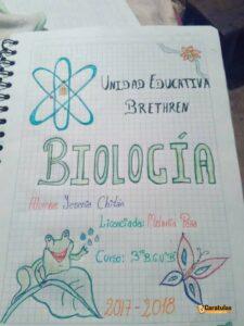 Carátula de Biología fácil, modelo 1 para imprimir o usar como inspiración