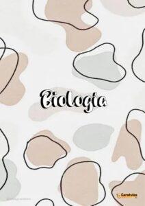 Carátula de Biología fácil, modelo 11 para imprimir o usar como inspiración