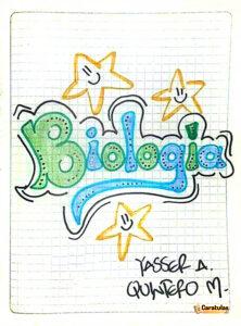 Carátula de Biología fácil, modelo 12 para imprimir o usar como inspiración