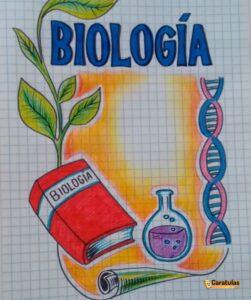Carátula de Biología fácil, modelo 14 para imprimir o usar como inspiración