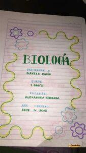 Carátula de Biología fácil, modelo 15 para imprimir o usar como inspiración