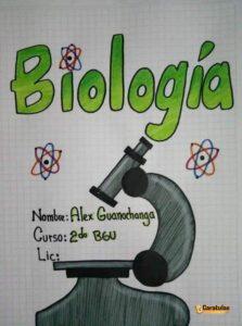 Carátula de Biología fácil, modelo 2 para imprimir o usar como inspiración
