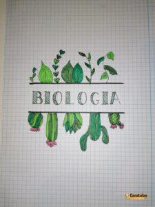 Carátula de Biología fácil, modelo 6 para imprimir o usar como inspiración