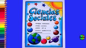 Carátulas de Estudios Sociales: 85 diseños para imprimir 17 Carátulas de Estudios Sociales Fáciles (2)