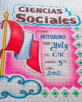 Caratulas de Estudios Sociales para Dibujar (3)