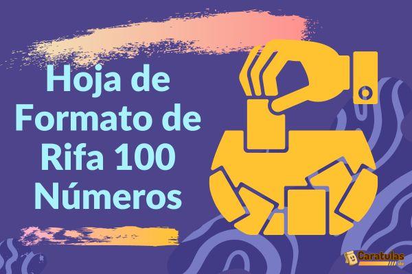 Hoja De Formato De Rifa 100 Números En Excel Para Editar E Imprimir