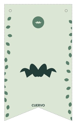Banderines de Halloween para imprimir: 6 estilos PDF gratis 21 Adorno imprimible original Cuervo, estilo Bosque embrujado