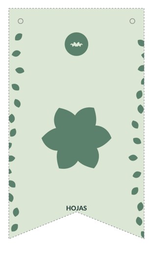 Banderines de Halloween para imprimir: 6 estilos PDF gratis 22 Adorno imprimible original Hojas, estilo Bosque embrujado