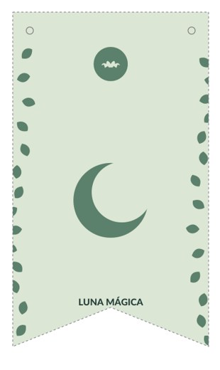 Banderines de Halloween para imprimir: 6 estilos PDF gratis 24 Adorno imprimible original Luna, estilo Bosque embrujado