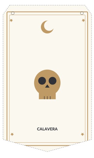 Banderines de Halloween para imprimir: 6 estilos PDF gratis 30 Adorno imprimible original Calavera, estilo Halloween elegante