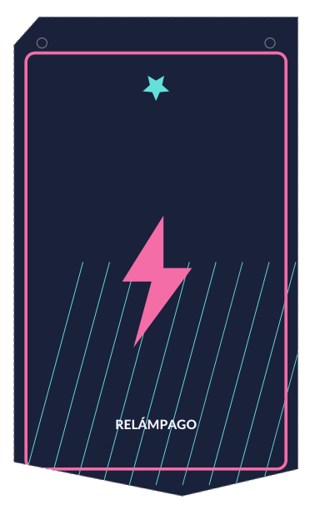 Banderines de Halloween para imprimir: 6 estilos PDF gratis 25 Adorno imprimible original Relámpago, estilo Neón de medianoche