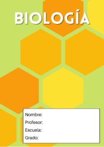 Carátula de Biología para imprimir, modelo 10