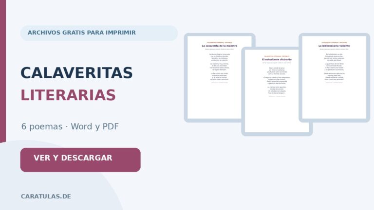 Calaveritas literarias originales en Word · vista previa