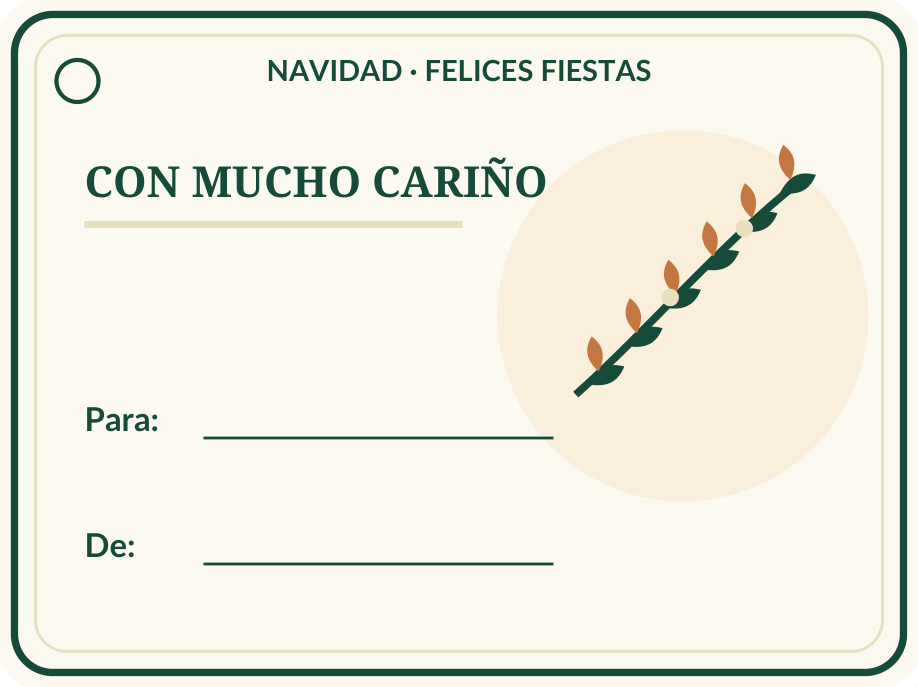 Etiquetas navideñas para regalos: 36 modelos PDF y PNG 11 Etiqueta navideña individual para regalos: Piñas de invierno