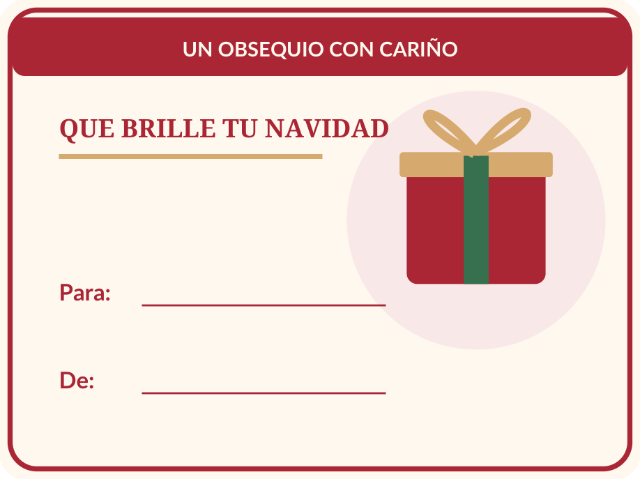 Etiquetas navideñas para regalos: 36 modelos PDF y PNG 18 Etiqueta navideña individual para regalos: Regalo especial