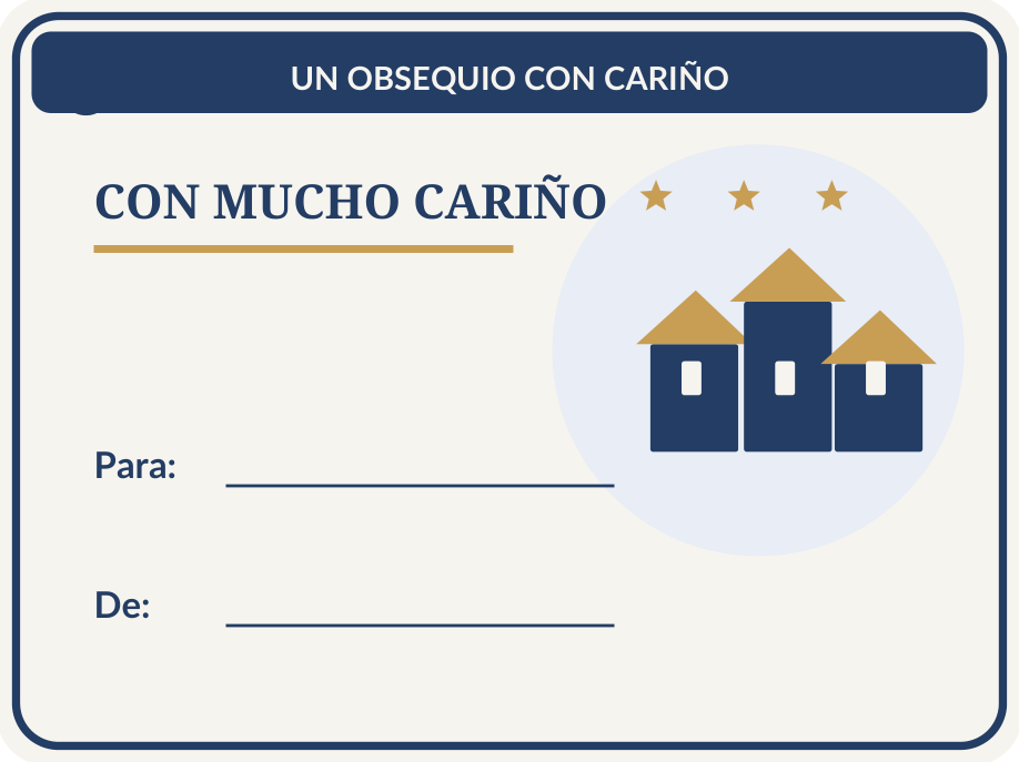 Etiquetas navideñas para regalos: 36 modelos PDF y PNG 25 Etiqueta navideña individual para regalos: Ciudad nevada