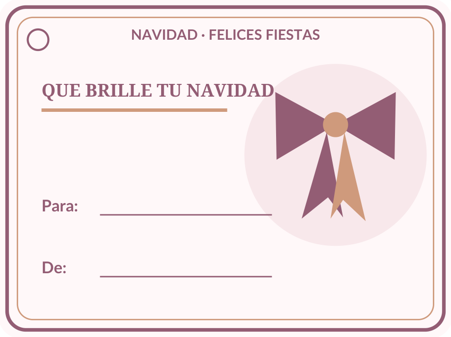 Etiquetas navideñas para regalos: 36 modelos PDF y PNG 40 Etiqueta navideña individual para regalos: Cinta de regalo