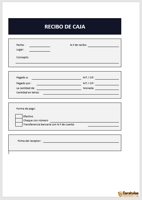Plantilla de Recibo de Caja en Word Descargar Gratis 7 Plantilla de Recibo de Caja en Word Descargar Gratis