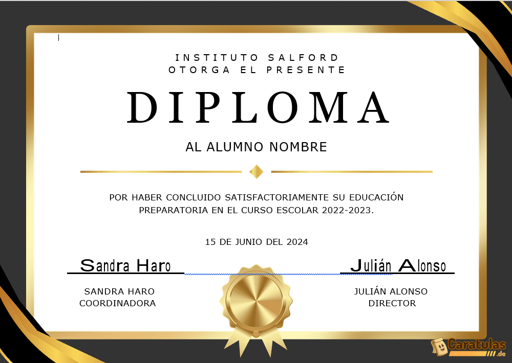 Plantillas de Diplomas en Word: Descargar Gratis