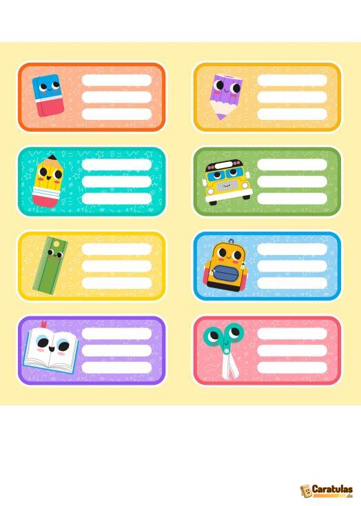 Etiquetas Escolares para Imprimir: Descargar Gratis en PDF 14 Etiquetas Escolares para Imprimir: Descargar Gratis en PDF