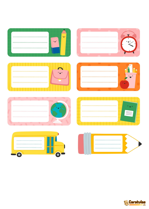 Etiquetas Escolares para Imprimir: Descargar Gratis en PDF 15 Etiquetas Escolares para Imprimir: Descargar Gratis en PDF
