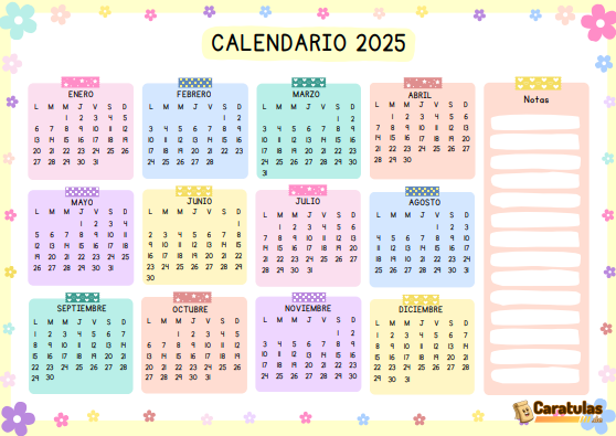 Calendario 2025 para Imprimir: Descargar Gratis en PDF 13 Calendario 2025 para Imprimir: Descargar Gratis en PDF