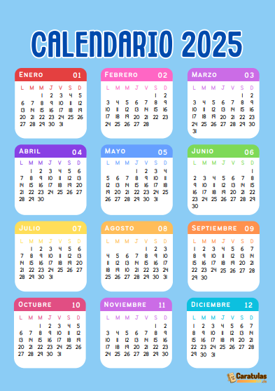 Calendario 2025 para Imprimir: Descargar Gratis en PDF 21 Calendario 2025 para Imprimir: Descargar Gratis en PDF