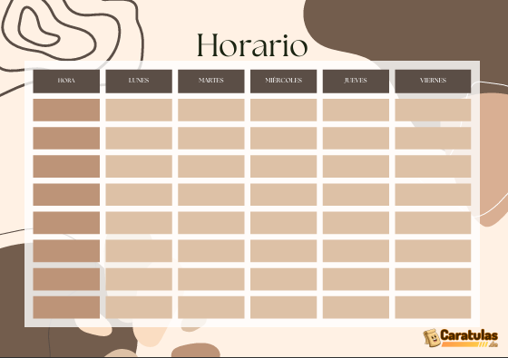 Horarios de clases para imprimir: plantillas de horario escolar gratis 17 Horarios de clases para imprimir: plantillas de horario escolar gratis