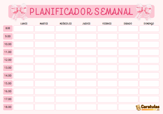 Planificador Semanal para Imprimir: Descargar Gratis en PDF 13 Planificador Semanal para Imprimir: Descargar Gratis en PDF