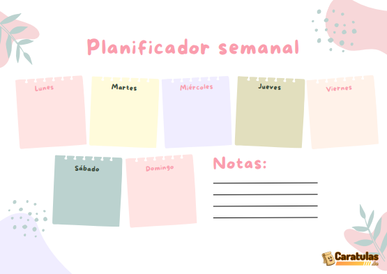 Planificador Semanal para Imprimir: Descargar Gratis en PDF 15 Planificador Semanal para Imprimir: Descargar Gratis en PDF