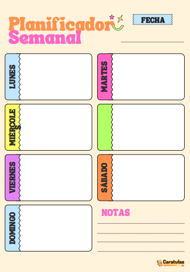 Planificador Semanal para Imprimir: Descargar Gratis en PDF 16 Planificador Semanal para Imprimir: Descargar Gratis en PDF