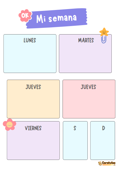 Planificador Semanal para Imprimir: Descargar Gratis en PDF 17 Planificador Semanal para Imprimir: Descargar Gratis en PDF