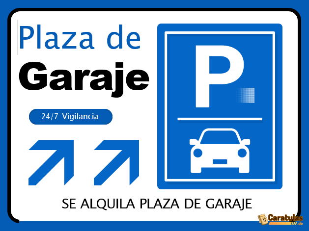 Cartel de Se Alquila Plaza de Garaje para Imprimir Gratis en Word 14 Cartel de Se Alquila Plaza de Garaje para Imprimir Gratis en Word