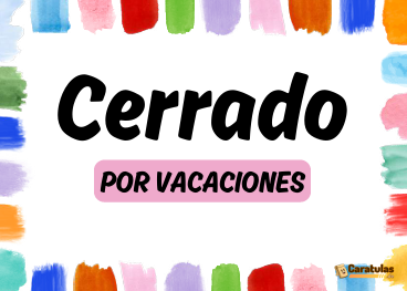 Cartel cerrado por vacaciones gracioso para Imprimir: Descargar Gratis en PDF 14 Cartel cerrado por vacaciones gracioso para Imprimir: Descargar Gratis en PDF