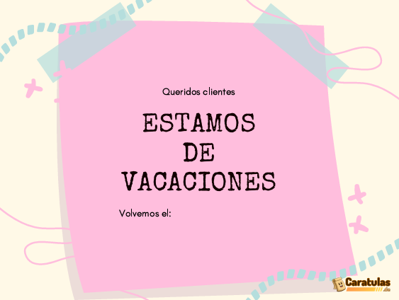 Cartel cerrado por vacaciones gracioso para Imprimir: Descargar Gratis en PDF 16 Cartel cerrado por vacaciones gracioso para Imprimir: Descargar Gratis en PDF