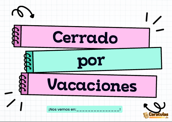 Cartel cerrado por vacaciones gracioso para Imprimir: Descargar Gratis en PDF 18 Cartel cerrado por vacaciones gracioso para Imprimir: Descargar Gratis en PDF