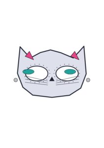 Máscara de Halloween Gato encantado para imprimir