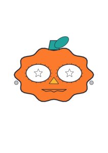 Máscara de Halloween Calabaza sonriente para imprimir