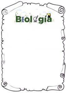 Carátula de Biología para imprimir, modelo 14
